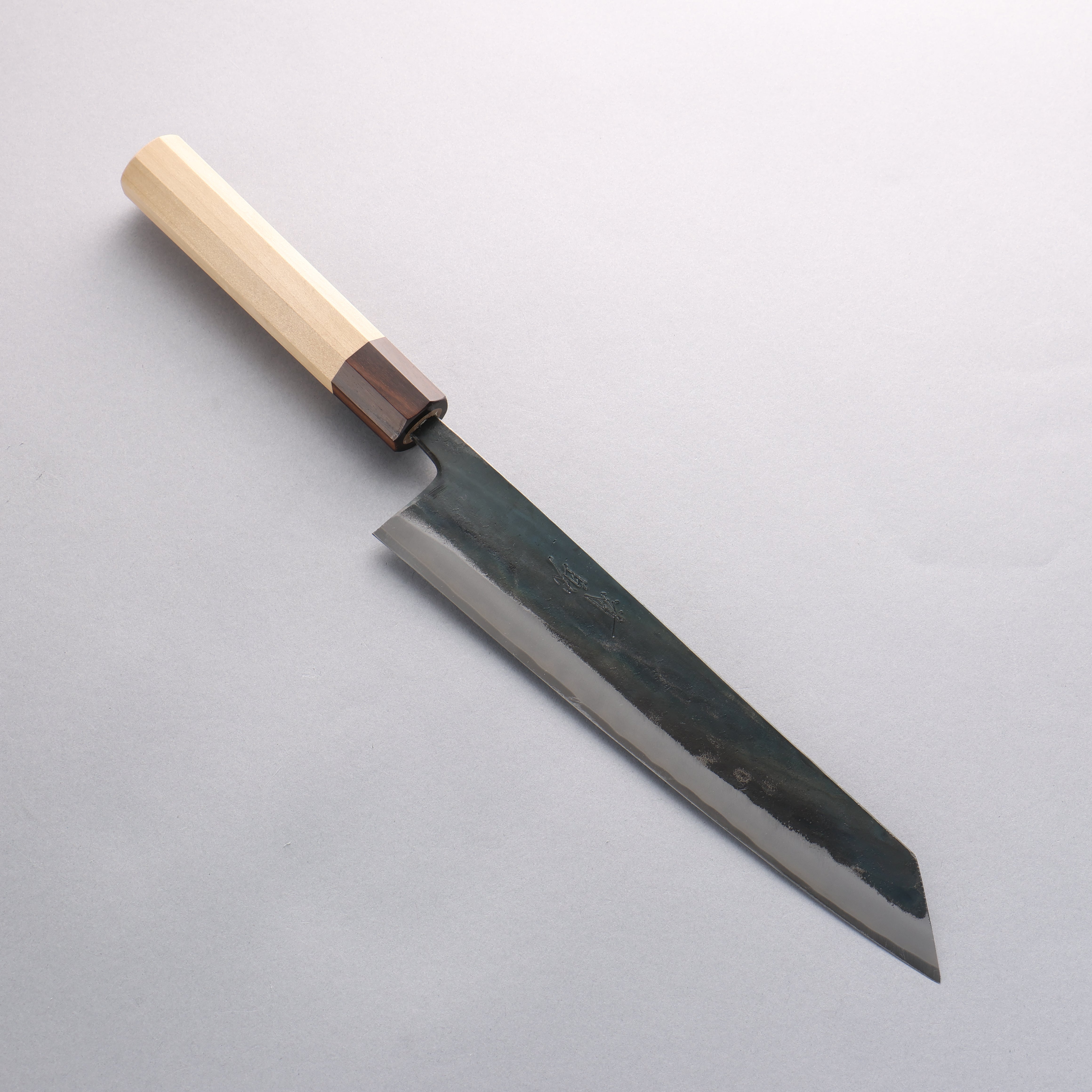 Seisuke Blue Super Black Finished Kiritsuke Gyuto 240mm Magnolia (Ferrule: Ebony) Handle - Seisuke Knife