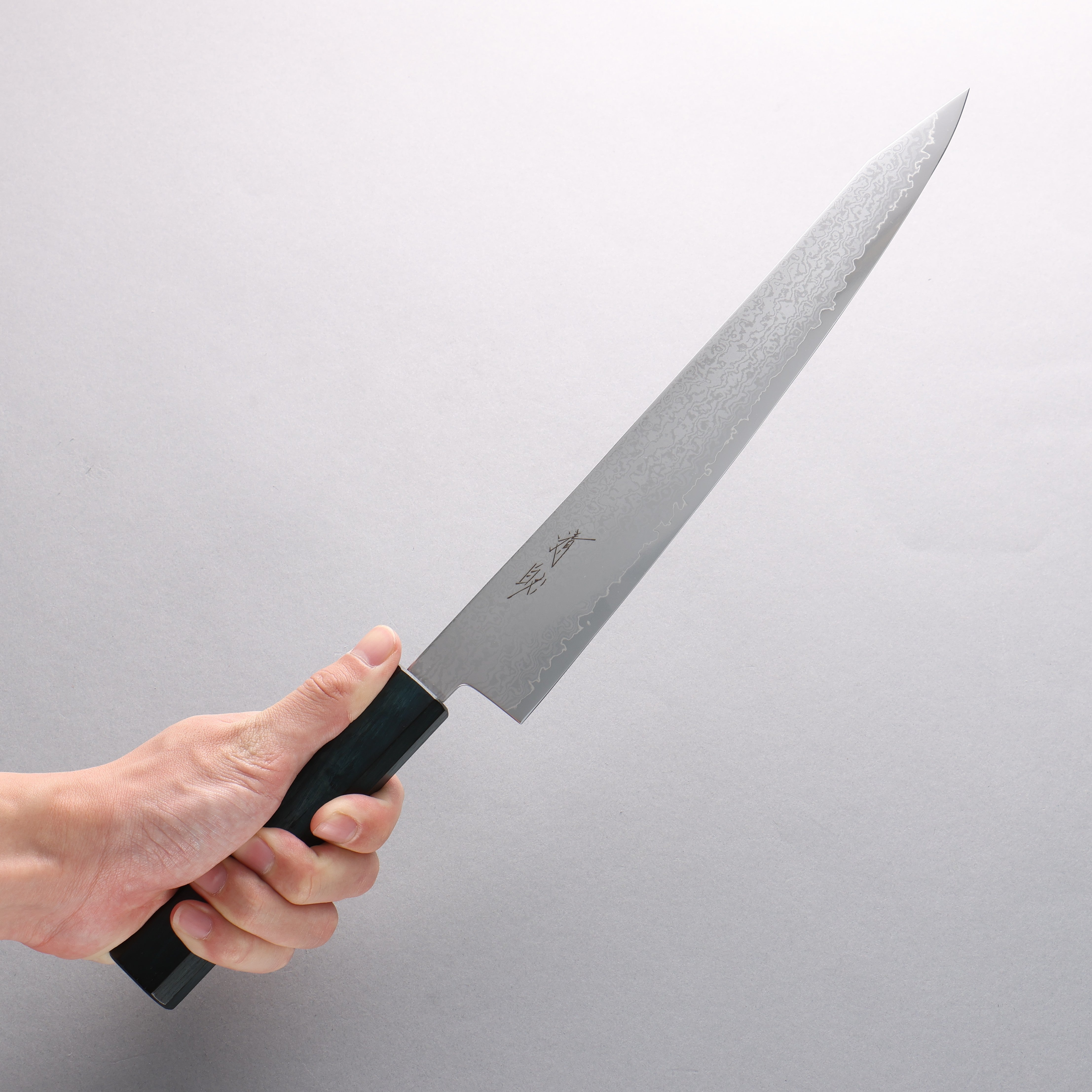 Seisuke VG10 Damascus Kiritsuke Sujihiki 270mm Indigo Dyed Oak Handle - Seisuke Knife