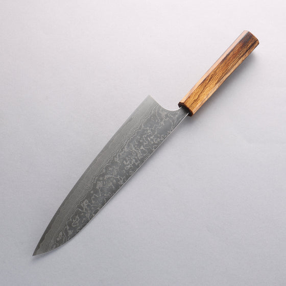 Anryu VG10 Migaki Finished Damascus Gyuto 240mm Oak Handle - Seisuke Knife