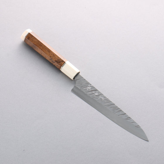 Yu Kurosaki Fujin SG2 Hammered Petty-Utility 150mm Chinese Quince (White Ferrule and End Cap) Handle - Seisuke Knife