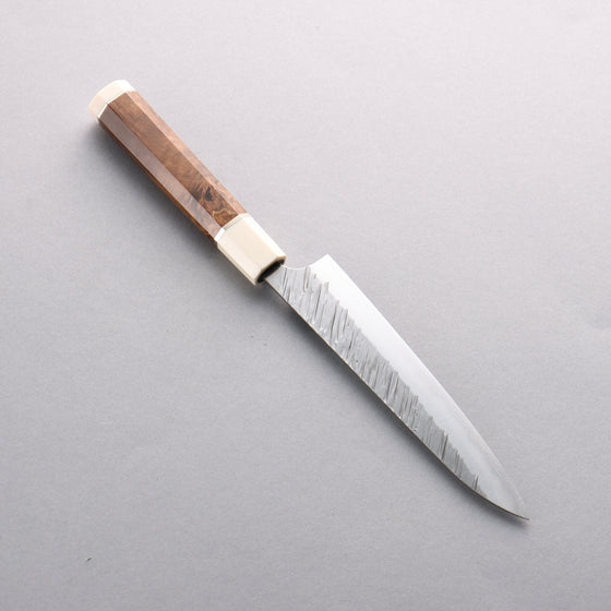 Yu Kurosaki Fujin SG2 Hammered Petty-Utility 150mm Chinese Quince (White Ferrule and End Cap) Handle - Seisuke Knife