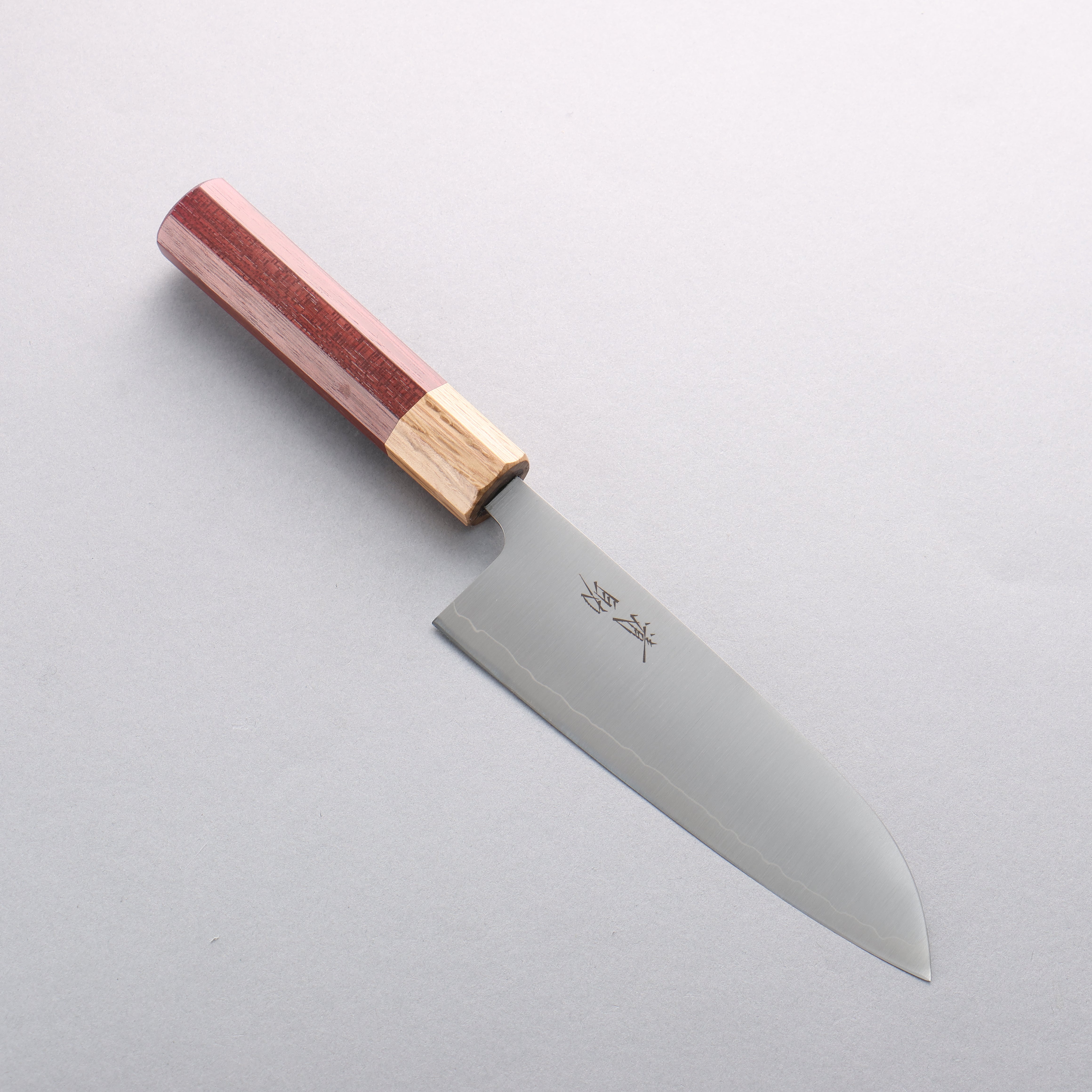 Seisuke Stainless Steel 440C Santoku 165mm Purpleheart & Oak Handle - Seisuke Knife