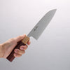 Seisuke Stainless Steel 440C Santoku 165mm Purpleheart (Ferrule: Oak) Handle - Seisuke Knife - Slide 4