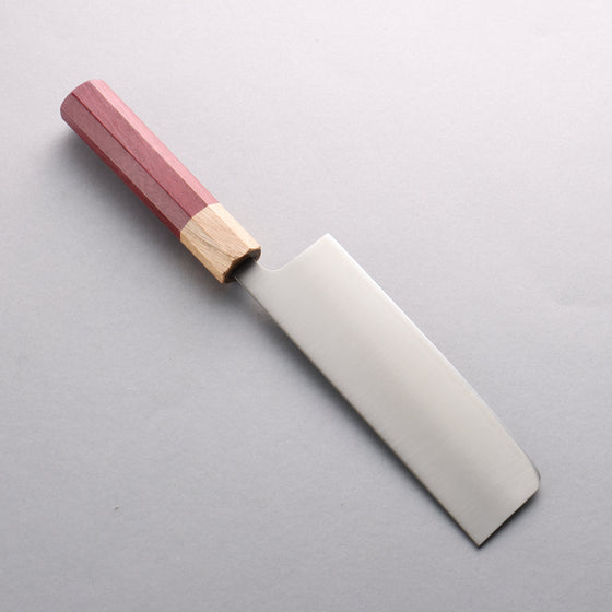 Seisuke Stainless Steel 440C Nakiri 165mm Purpleheart (Ferrule: Oak) Handle - Seisuke Knife