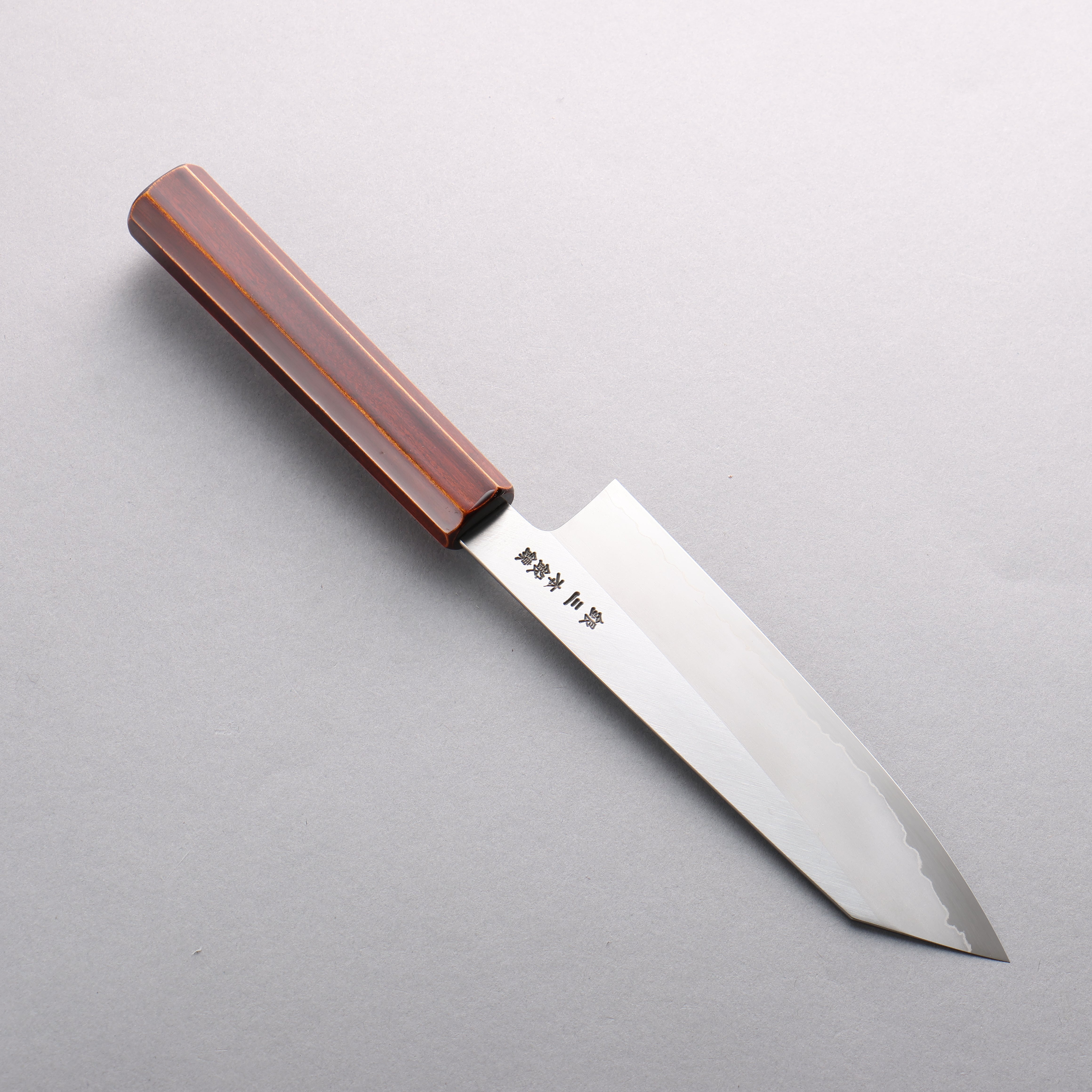Hado Silver Steel No.3 Migaki Kiritsuke Santoku 180mm Kijiro-Nuri Lacquered Handle - Seisuke Knife