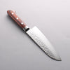 Seisuke VG10 33 Layer Hammered Damascus Santoku 170mm Mahogany Handle - Seisuke Knife - Slide 2