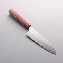  Yoshimi Kato SG2 Damascus Migaki Polish Finish Santoku 170mm Honduras (ferrule: Red Pakka wood) Handle - Seisuke Knife