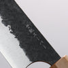 Yoshimi Kato Blue Super Hammered(square) Black Finished Kiritsuke Gyuto 210mm Honduras (ferrule: White Pakka wood) Handle - Seisuke Knife - Slide 4