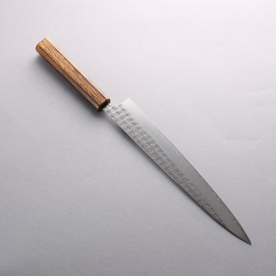 Yoshimi Kato Minamo SG2 Hammered Sujihiki 270mm Burnt Oak Handle - Seisuke Knife