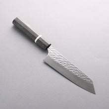  Yoshimi Kato Minamo II SPG STRIX Hammered Bunka 170mm Gray Stablilized Wood (White Ring) Handle - Seisuke Knife