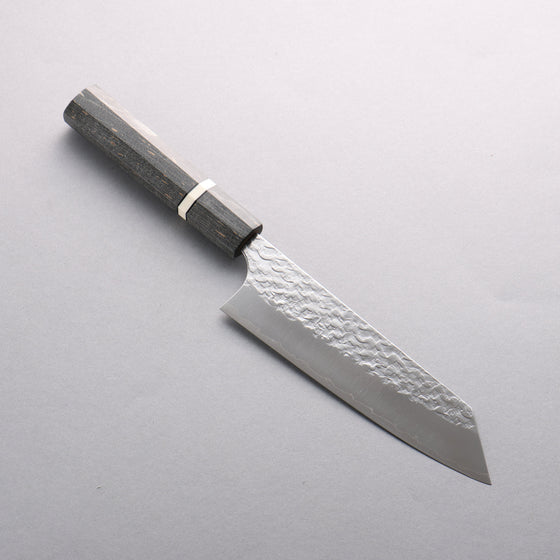 Yoshimi Kato Minamo II SPG STRIX Hammered Bunka 170mm Gray Stablilized Wood (White Ring) Handle - Seisuke Knife