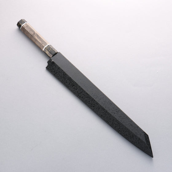 Sakai Takayuki Byakko White Steel No.1 Kiritsuke Yanagiba 300mm Stabilized wood Handle with Sheath - Seisuke Knife