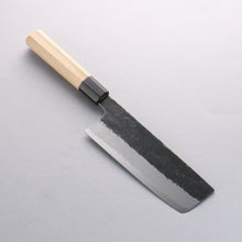  Kikuzuki White Steel No.2 Black Finished Nakiri 180mm Magnolia Handle - Seisuke Knife