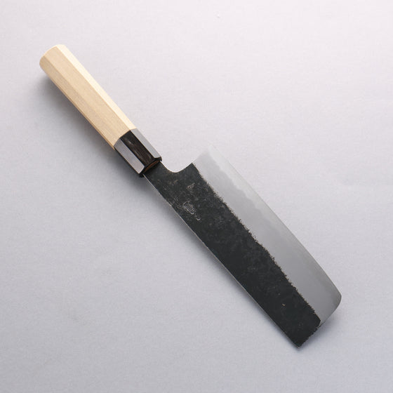 Kikuzuki White Steel No.2 Black Finished Nakiri 180mm Magnolia Handle - Seisuke Knife