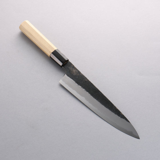 Kikuzuki White Steel No.2 Black Finished Gyuto 210mm with Magnolia Handle - Seisuke Knife