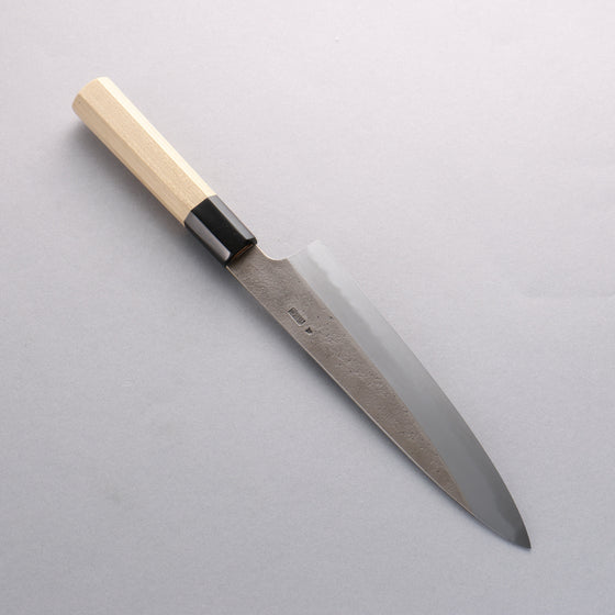 Kikuzuki White Steel No.2 Nashiji Gyuto 210mm Magnolia Handle - Seisuke Knife