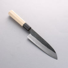  Kikuzuki White Steel No.2 Black Finished Santoku 180mm with Magnolia Handle - Seisuke Knife