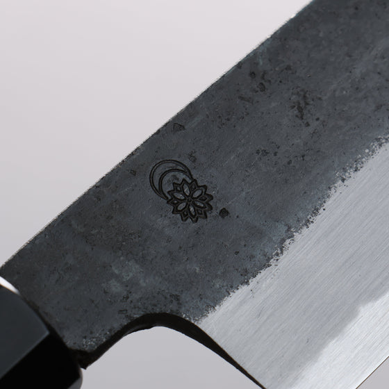 Kikuzuki White Steel No.2 Black Finished Santoku 180mm with Magnolia Handle - Seisuke Knife