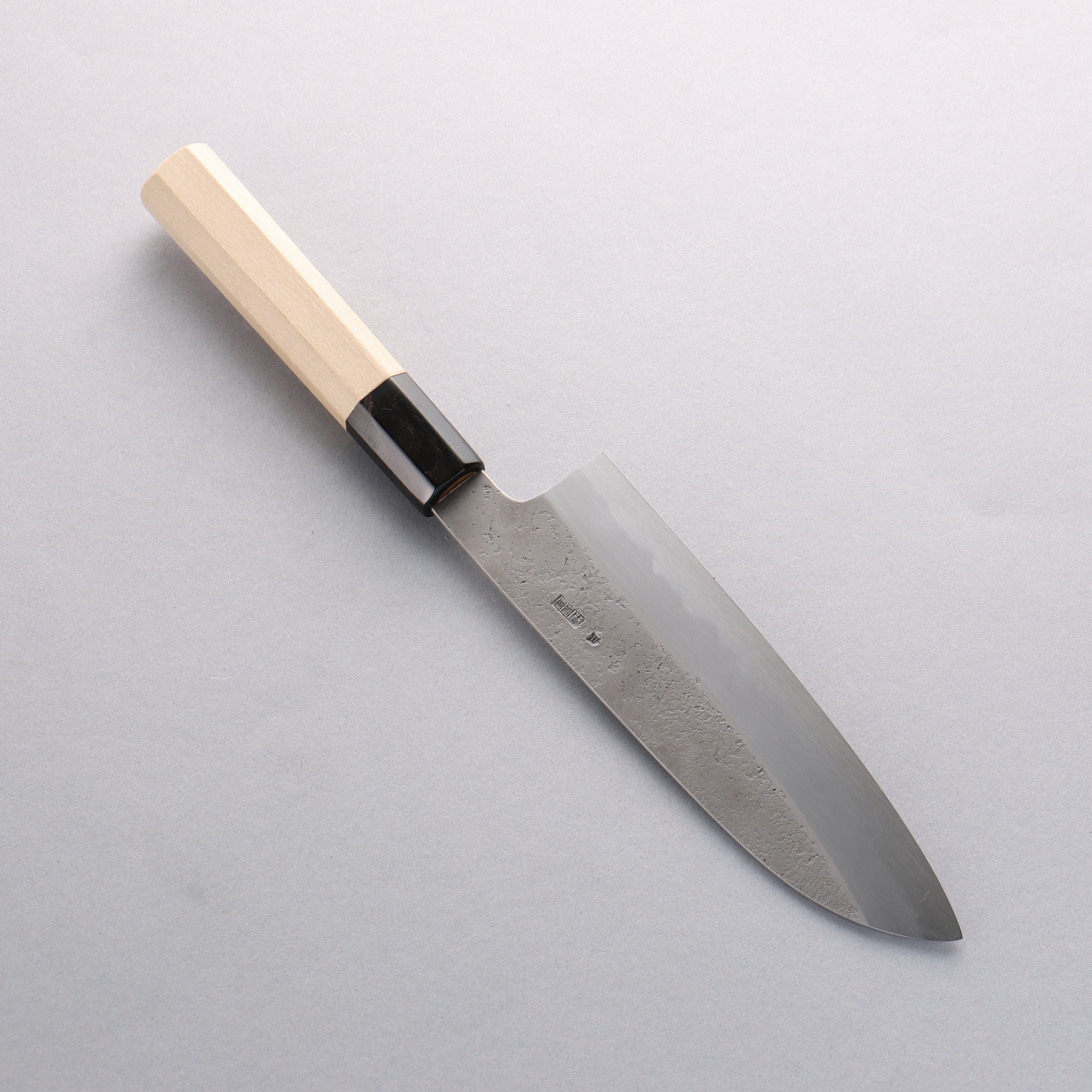 Kikuzuki White Steel No.2 Nashiji Santoku 180mm Magnolia Handle - Seisuke Knife
