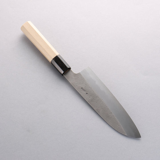 Kikuzuki White Steel No.2 Nashiji Santoku 180mm Magnolia Handle - Seisuke Knife