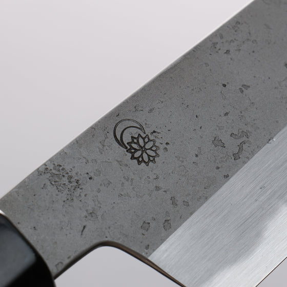 Kikuzuki White Steel No.2 Nashiji Kiritsuke Santoku 180mm Magnolia Handle - Seisuke Knife