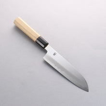  Kikuzuki White Steel No.2 Kasumitogi Santoku 180mm Magnolia Handle - Seisuke Knife