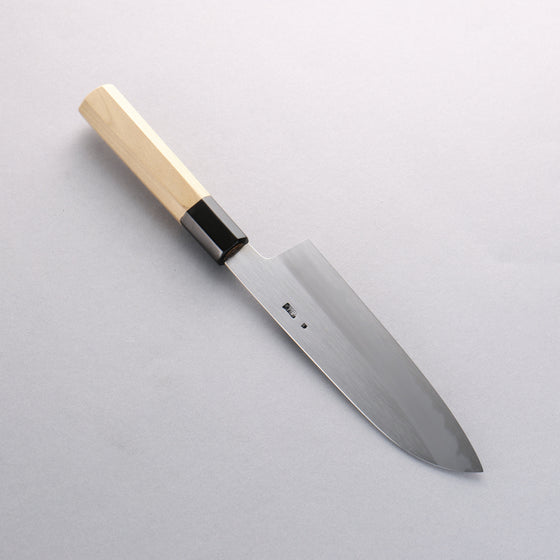 Kikuzuki White Steel No.2 Kasumitogi Santoku 180mm Magnolia Handle - Seisuke Knife