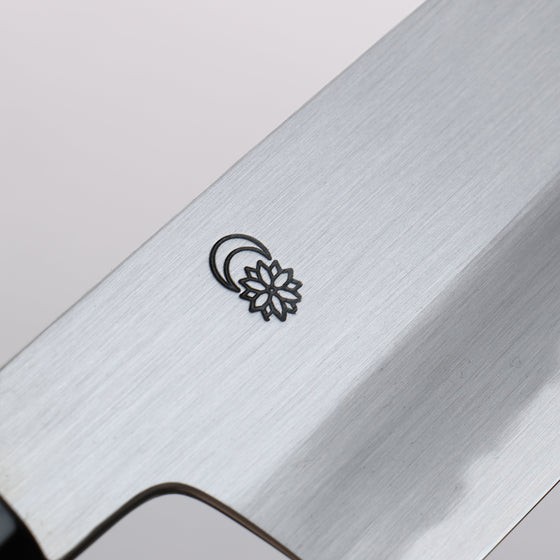 Kikuzuki White Steel No.2 Kasumitogi Santoku 180mm Magnolia Handle - Seisuke Knife