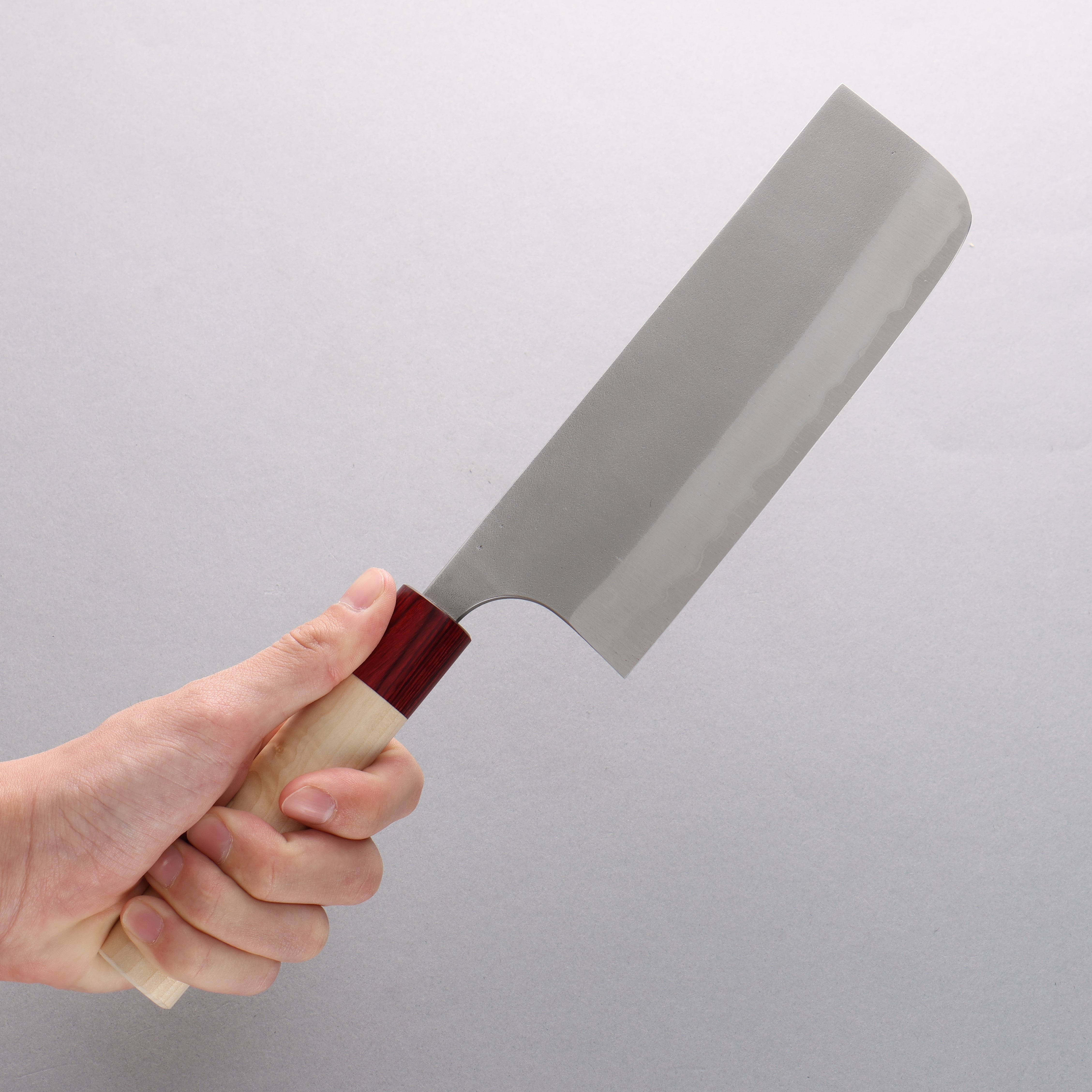 Masakage Yuki White Steel No.2 Nashiji Nakiri 165mm Magnolia Handle - Seisuke Knife
