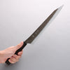 Yu Kurosaki Senko Ei Blue Super Hammered Black Finished Sujihiki 270mm Ebony Wood Handle - Seisuke Knife - Slide 5