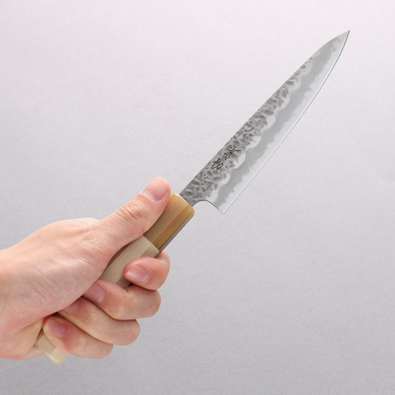 Seisuke Kumo White Steel No.1 Hammered Petty-Utility 135mm Magnolia Handle - Seisuke Knife