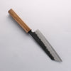 Oul Blue Super Black Nashiji Bunka 170mm Oak Handle - Seisuke Knife - Slide 8