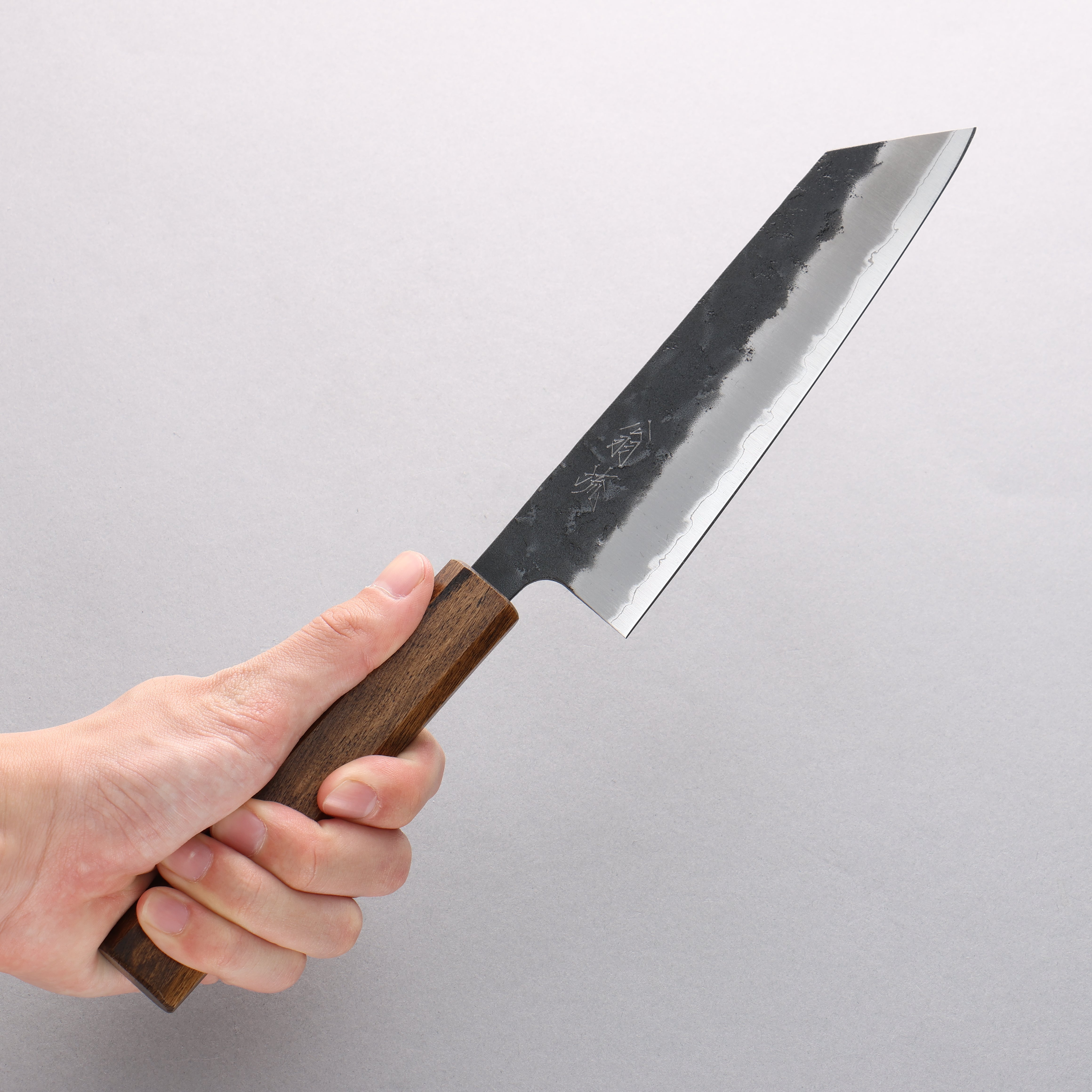 Oul Blue Super Black Nashiji Bunka 170mm Oak Handle - Seisuke Knife