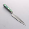 Sakai Kikumori Blue Steel No.1 Petty-Utility 150mm Green Pakka wood Handle - Seisuke Knife - Slide 6