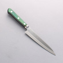  Sakai Kikumori Blue Steel No.1 Petty-Utility 150mm Green Pakka wood Handle - Seisuke Knife