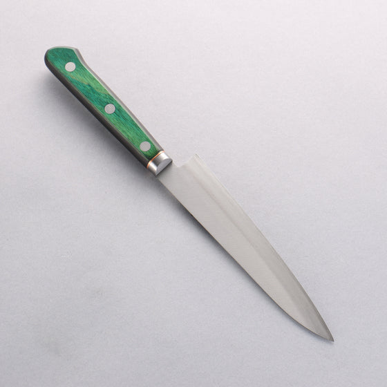 Sakai Kikumori Blue Steel No.1 Petty-Utility 150mm Green Pakka wood Handle - Seisuke Knife