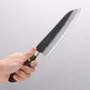 Seisuke Blue Super Black Santoku 180mm Brown Pakka wood Handle - Seisuke Knife - Slide 13