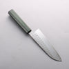 Yoshimi Kato Minamo SG2 Hammered Santoku 170mm Oak (Green laquered) Handle - Seisuke Knife - Slide 2