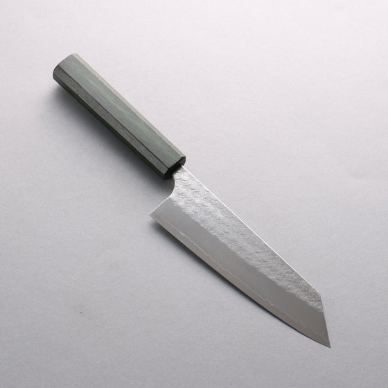 Yoshimi Kato Minamo SG2 Hammered Bunka 170mm Oak (Green laquered) Handle - Seisuke Knife