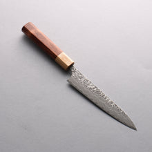  Yoshimi Kato SG2 Black Damascus Petty-Utility 150mm Honduras (ferrule: White Pakka wood) Handle - Seisuke Knife