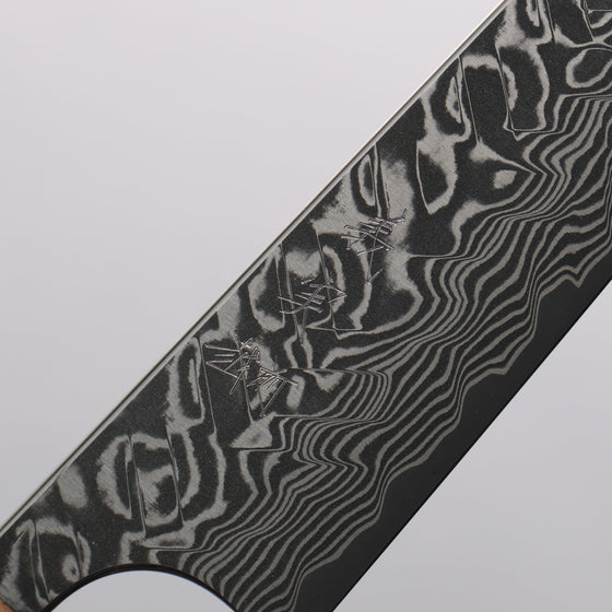 Yoshimi Kato SG2 Black Damascus Petty-Utility 150mm Honduras (ferrule: White Pakka wood) Handle - Seisuke Knife