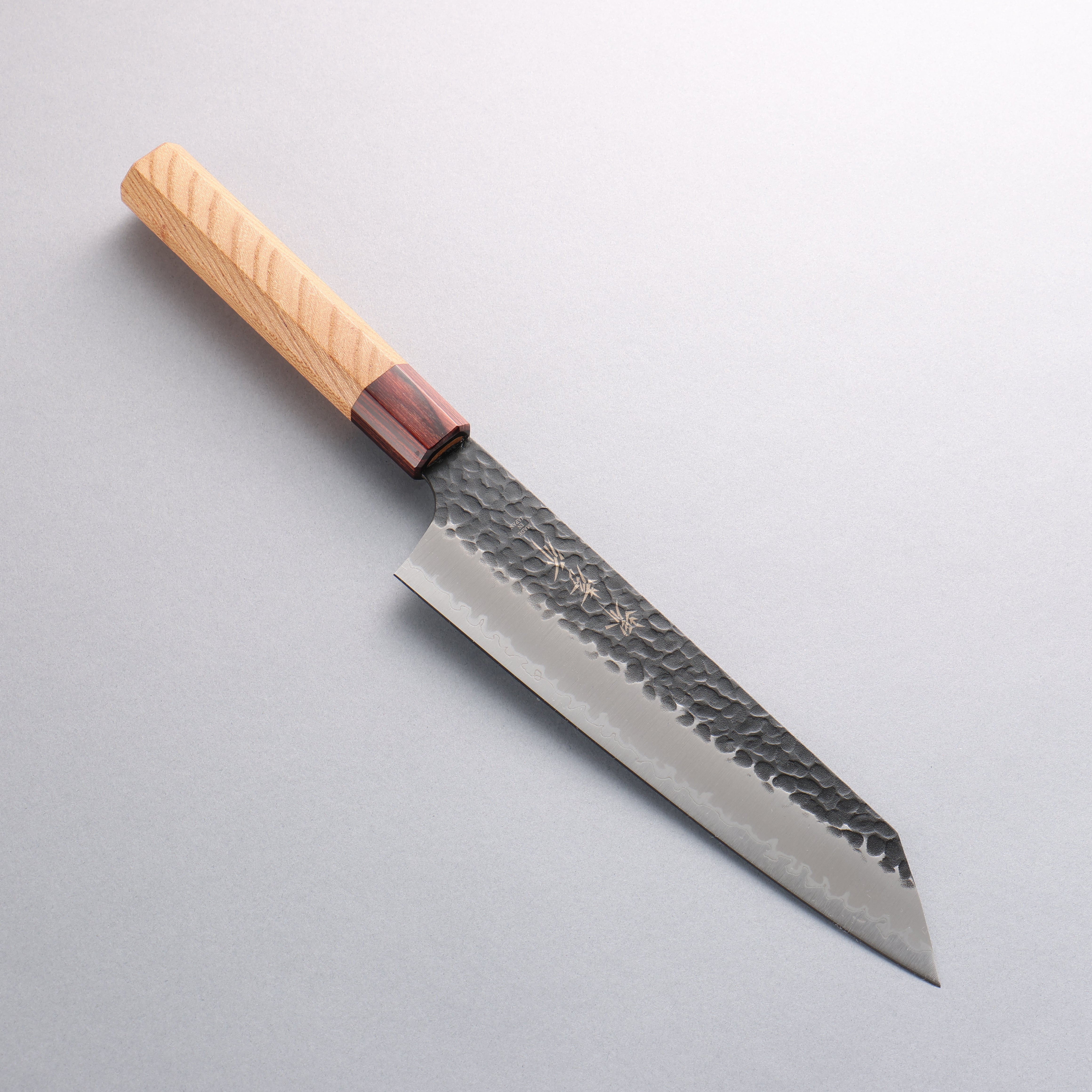 Sakai Takayuki Blue Super Hammered Black Finished Kengata Gyuto 190mm - Seisuke Knife