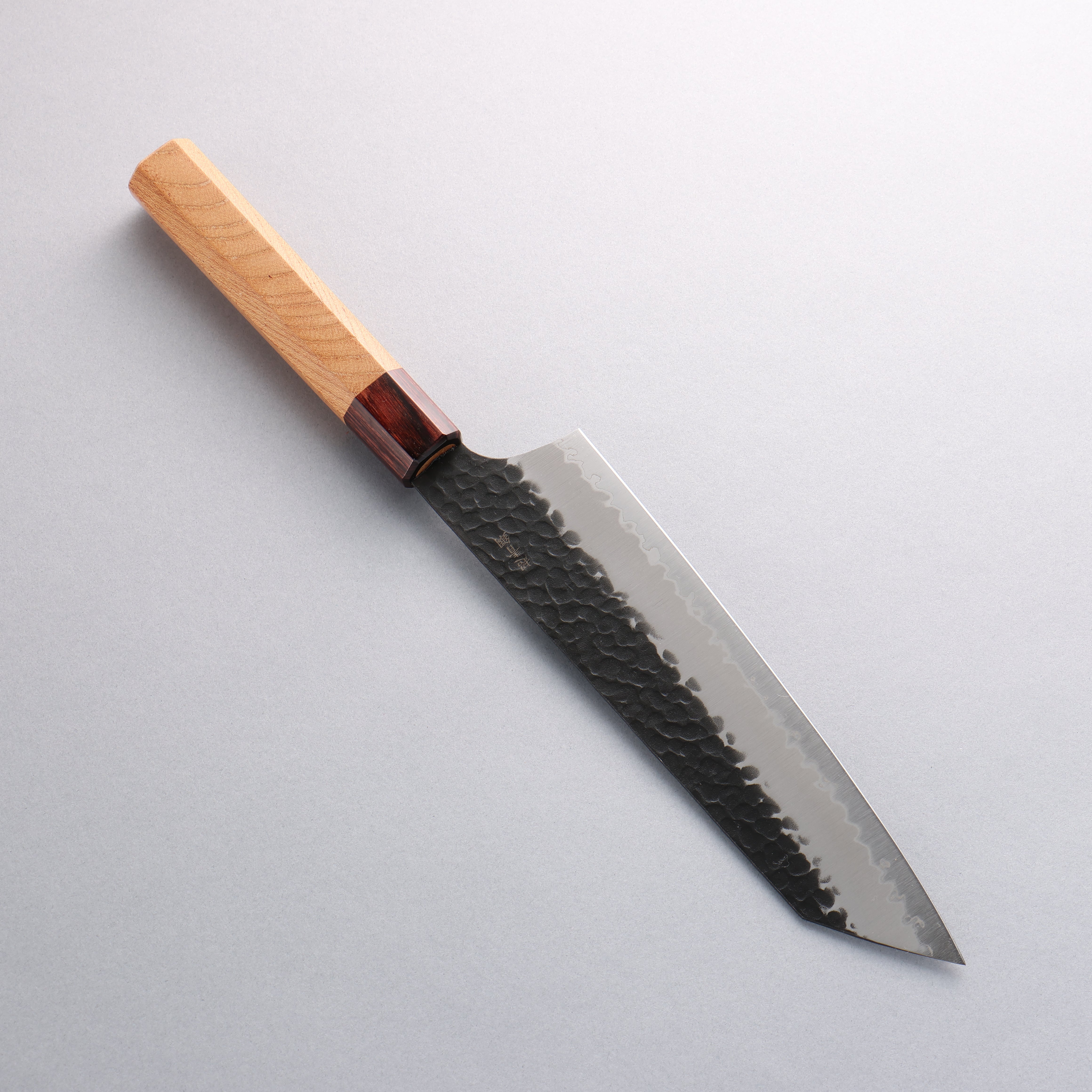 Sakai Takayuki Blue Super Hammered Black Finished Kengata Gyuto 190mm - Seisuke Knife
