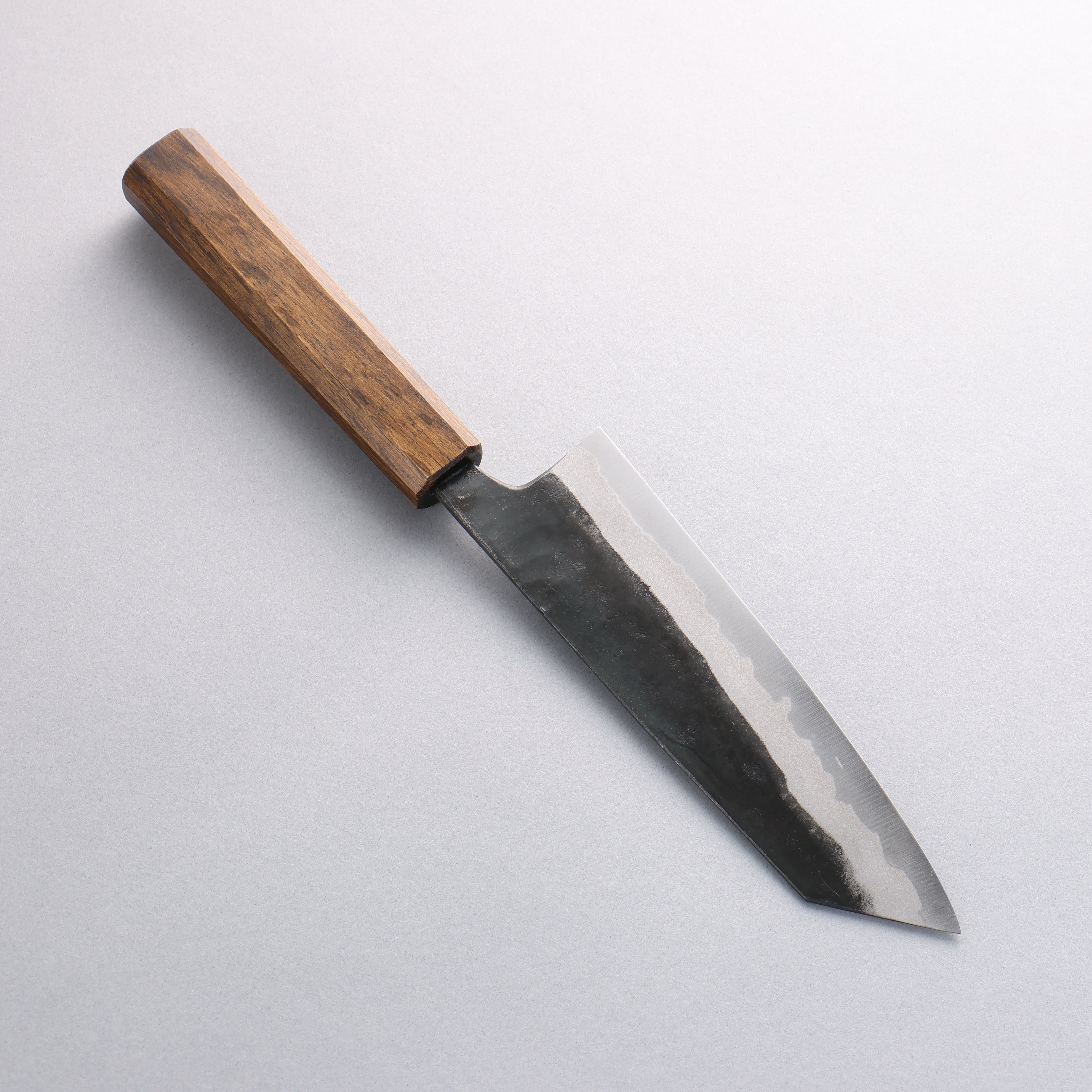 Kyohei Shindo Blue Steel Kurouchi Bunka 165mm Lacquered Oak Handle - Seisuke Knife