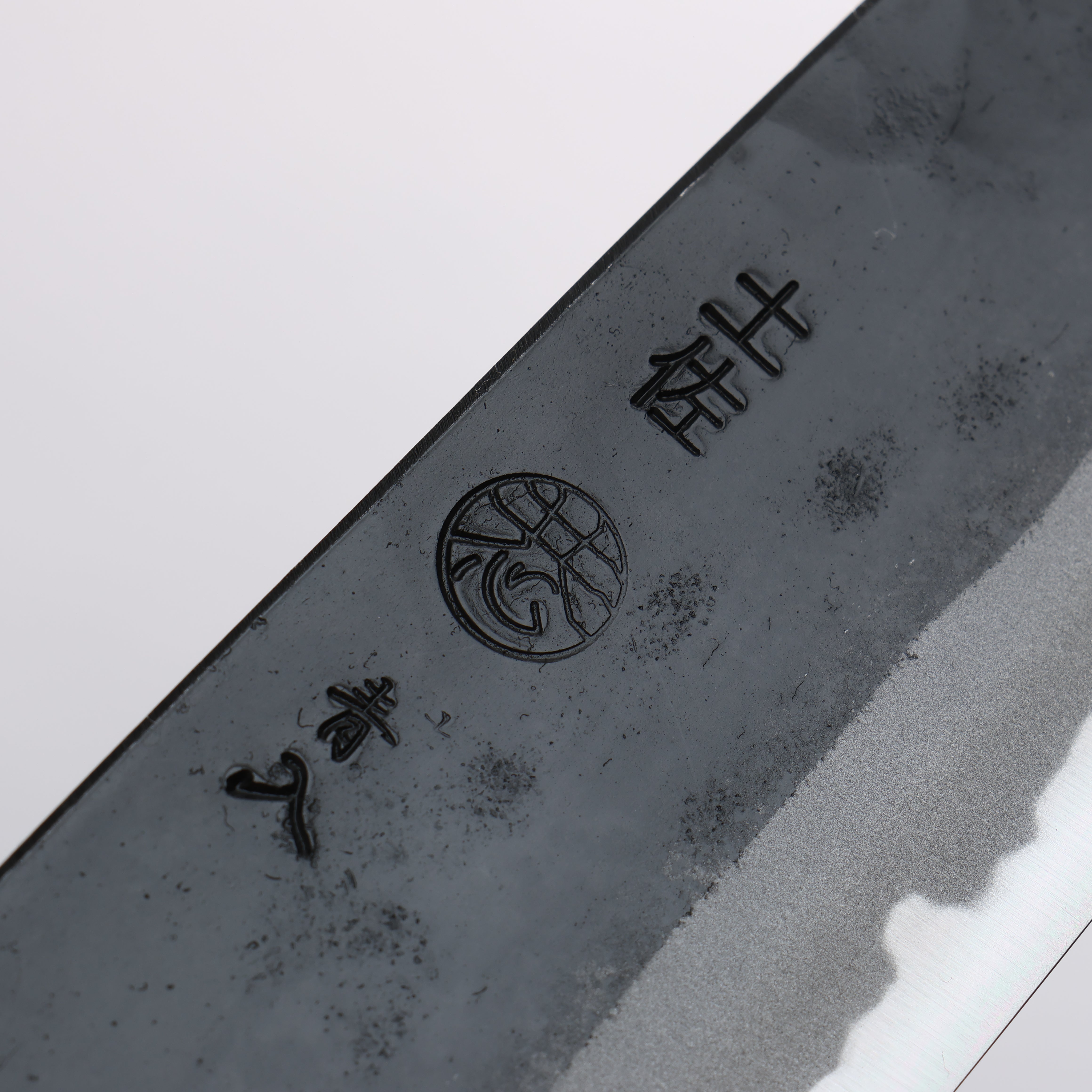 Kyohei Shindo Blue Steel Kurouchi Bunka 165mm Lacquered Oak Handle - Seisuke Knife