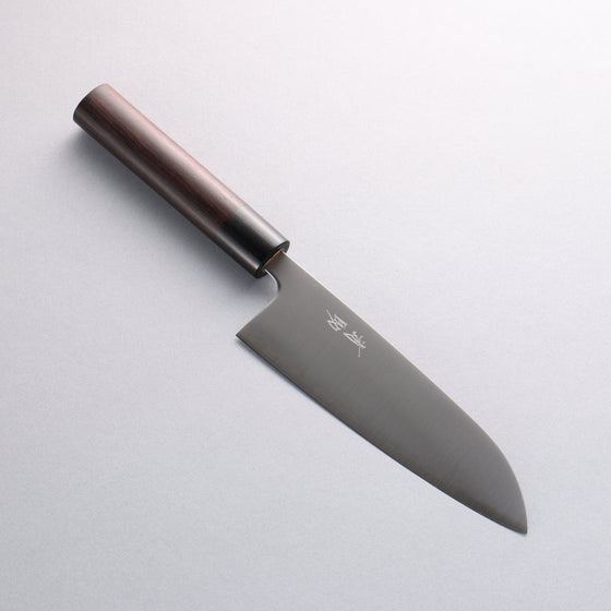 Seisuke Blue Super Santoku 165mm Rosewood (Ferrule: Black Pakka Wood) Handle - Seisuke Knife