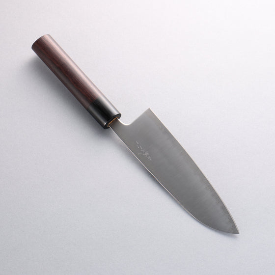 Seisuke Blue Super Santoku 165mm Rosewood (Ferrule: Black Pakka Wood) Handle - Seisuke Knife