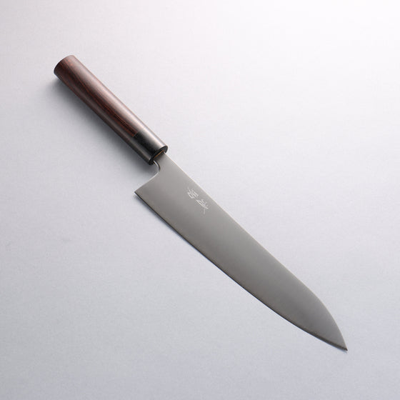 Seisuke Blue Super Gyuto 240mm Rosewood (Ferrule: Black Pakka Wood) Handle - Seisuke Knife