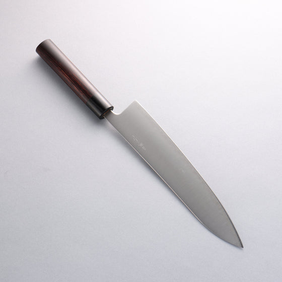 Seisuke Blue Super Gyuto 240mm Rosewood (Ferrule: Black Pakka Wood) Handle - Seisuke Knife