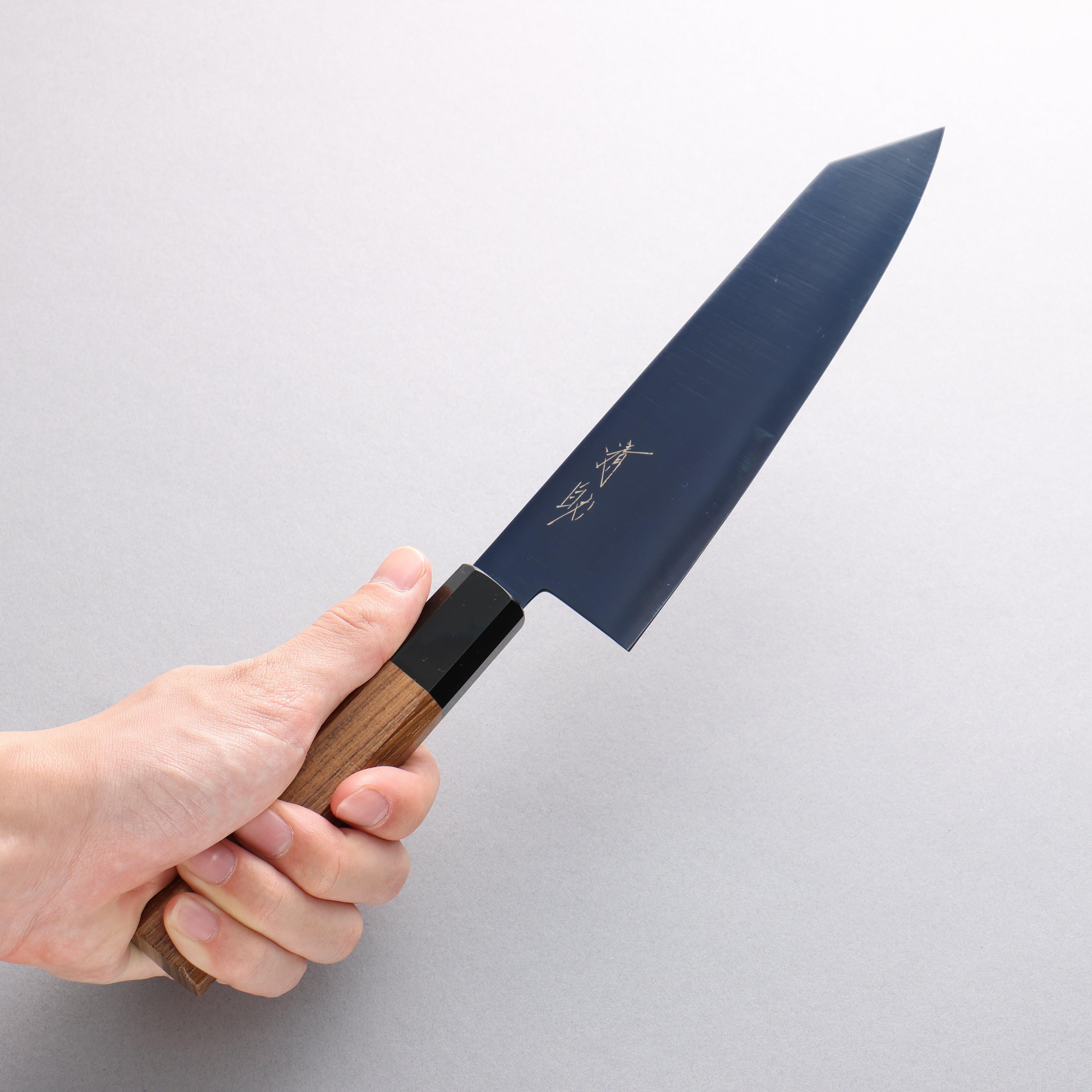 Seisuke SK-85 Ion plating Kiritsuke Santoku 180mm Teak (ferrule: Black Plastic) Handle - Seisuke Knife